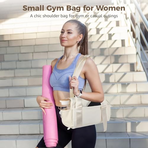Women’S Travel Gym Bag, Small Duffle For Fitness & Workout Gear, Dual Straps, Wet Storage Compartment3