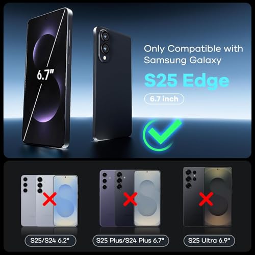 Image of Mr.Shield iWLL Tempered Glass Screen Protector Guard For Samsung Galaxy S25 Edge, S25 Plus and S24 Plus, Easy Installation Ultrafit Tray, 9H Hardness, Case Friendly, Military Grade Shatterproof (1 Pack)