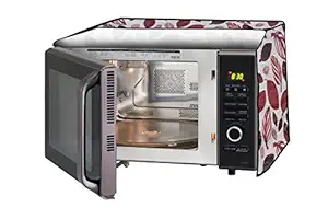 Stylista PVC Microwave Oven Cover for Onida 23 L Convection MO23CJS11B, Ditzy Pattern White