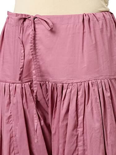 Image of GO COLORS Soft Cotton Salwar for Women | Relaxed Fit, Mid Rise, Ankle Length, Drawstrings