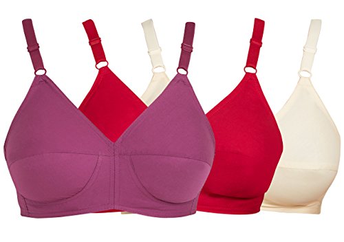 Image of SOUMINIE - U Shaped Back - 100% Cotton Full Figure Bra - Minimizer - Non Padded - Full Coverage Wirefree Seamed Bra