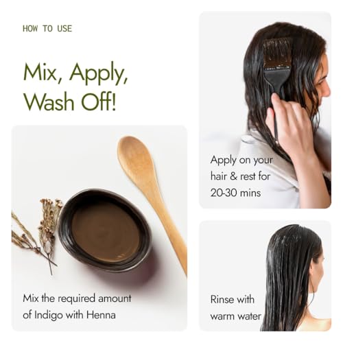 Image of Kapiva Organic Henna & Indigo Powder | Natural Hair Colour | Prevents Dandruff | For Conditioned, Healthy Hair