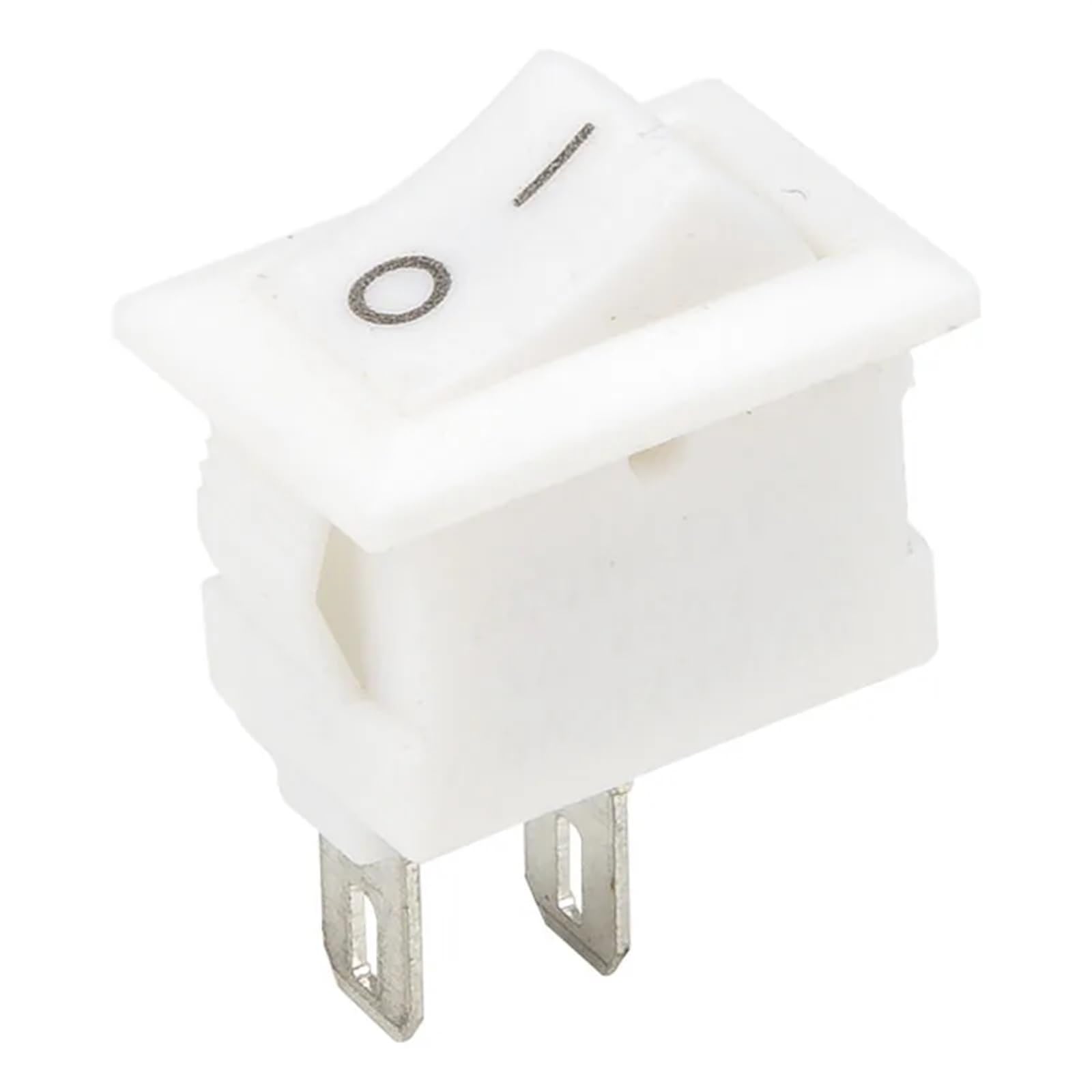 Interrupteur à bascule KCD1-11-2P perforé 13.5x9mm blanc lot de 100