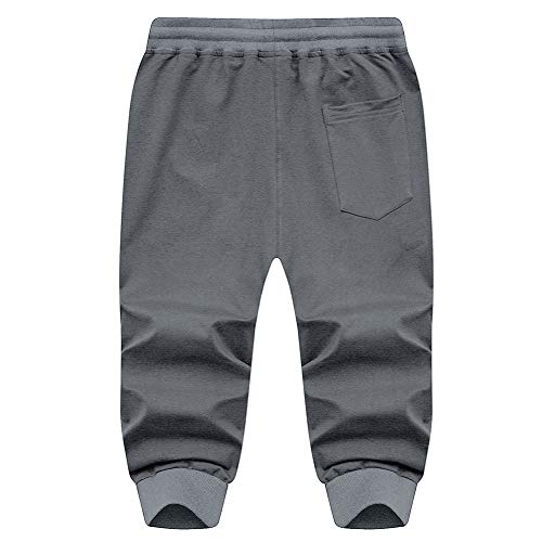Image of MAGNIVIT Men's 3 /4 Jogger Capri Pants Workout Gym Below Knee Shorts Zipper Pockets