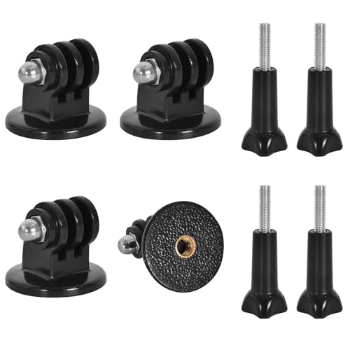 4 Adattatori Per Treppiedi Da 1/4 A M6 In Alluminio Nero – Filettatura Zigrinata 16 Mm 4 Adattatori Per Treppiedi Da 1/4 A M6 In Alluminio Nero – Filettatura Zigrinata 16 Mm