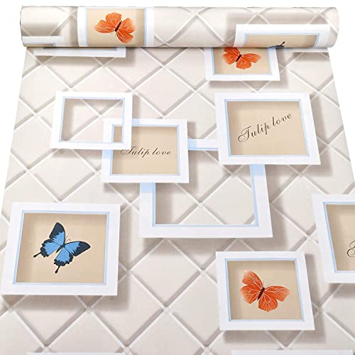 Image of FOKRIM Butterfly Wallpaper for Wall (45x500cm) Self Adhesive Kids Room, Nursery Interior Decor Wallpaper for Walls Living Room self Adhesive Wallpaper Wallpapers