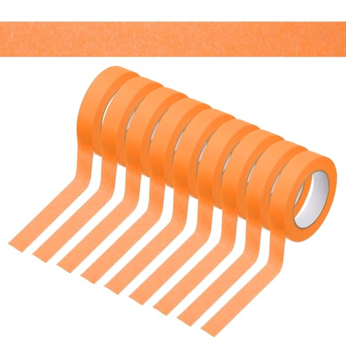 Image of PATIKIL 1 Inch x 495 Yards Painters Tape, Adhesive Masking Tape Paint Tapes for Wall Painting DIY Artist Craft Arts Decoration Labeling, Orange