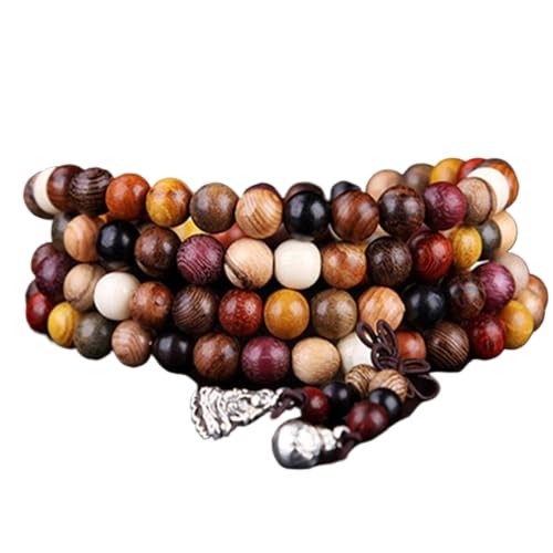Perles de prière bouddhiste de qualité supérieure chapelet mala 108 grains en bois sacré