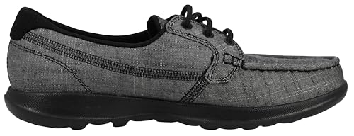Image of Skechers Womens Go Walk Lite - Isla Boat Shoe, Black /Black, 8 M US