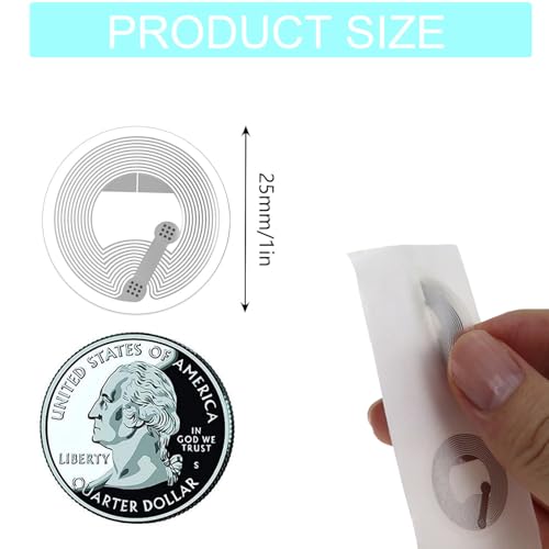 70 Stück NFC Tag Sticke, NFC Ntag213 Aufkleber Wiederbeschreibbar NFC Chip, Programmierbar 144 Byte Speicher für Alle NFC-fähigen Handys und Geräte