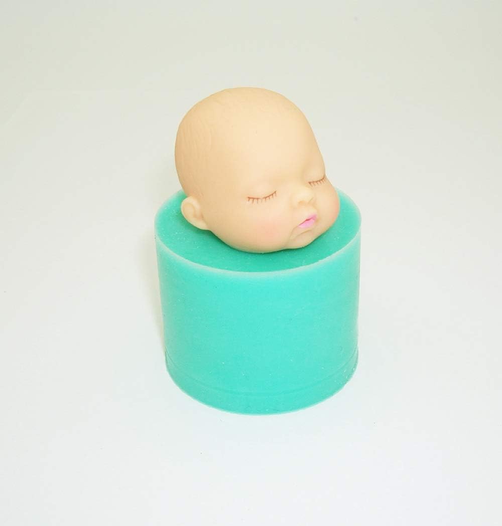Findings Stop Brand Silicon Mold Sleeping Baby Face Flexible for Crafts, Jewelry, Resin, Scrapbooking, Polymer Clay