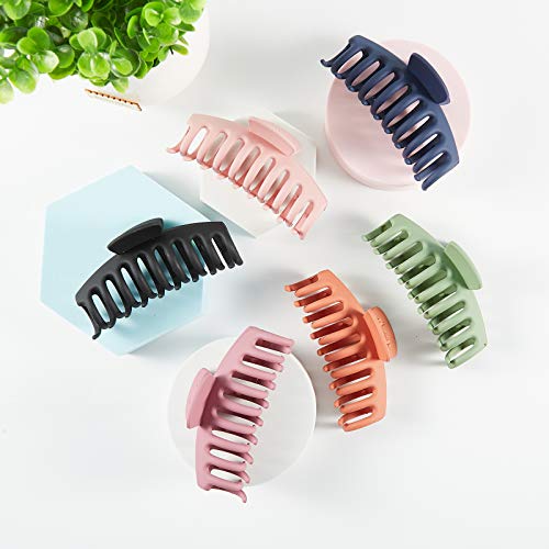 image for KKWX 6 PCS Hair Claw Clips for Women, Strong Hold Banana Hair Clips fo