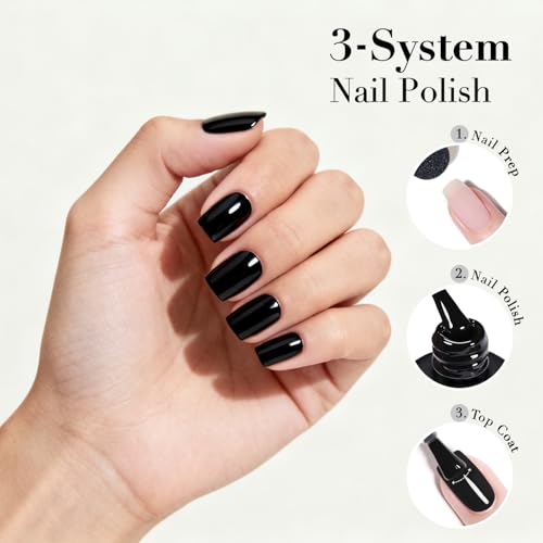 Image of AZUREBEAUTY 10ml Black Nail Polish