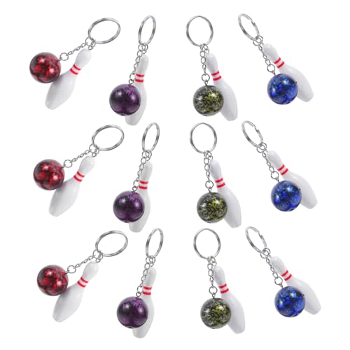 Porte-clés bowling lot de 12 petits cadeaux parfaits pour invités et sacs