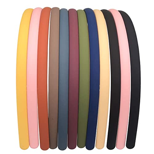 Image of Headband Thin Plastic Hair Bands for Women & Girls | 6mm Braided Pigtail Style Headbands with Teeth Comb for Strong Grip | Multicolor Daily Wear Hair Accessories for Kids & Teens
