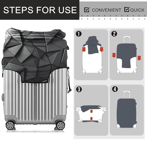 Luggage Covers For Suitcase Tsa Approved,Suitcase Cover Protector Fit 18-20 Inch,Washable Elastic Stretchy Anti-scratch Luggage Sleeve