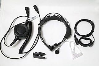 WishRing Military Throat Mic Headset Earpiece Waterproof Big PTT for Kenwood Radio 2