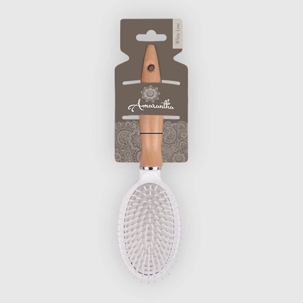 La Briantina Femme Oval Hair Brush, Birch Wood, Anti-frizz and Massaging, Bamboo, Unica