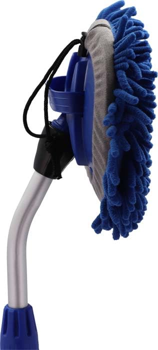 Set Spazzole Lavaggio Berger Con Asta Telescopica 130-190 Cm – Per Auto, Camper E Barca – Testine In Microfibra E Setole