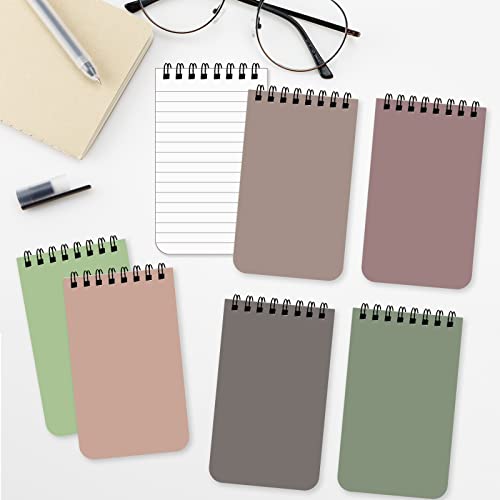 Rinrda 12 Pack Small Notebooks 3X5 Pocket Notepad College Rule Memo Pads Spiral Notebook Lined Paper 30 Sheets Per Pocket Notebooks 6 Morandi Colors Of Mini Notebooks Spiral Note Pads For Home Office School Supplies #TOP6