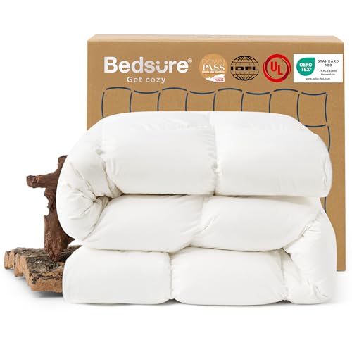 BEDSURE Federbetten 220x240 Daunendecke & Winterdecke Bettdecke | Mittelteil: 70% Federn & 30% Daunen | Rand: Polyester | Extra warm, flauschig & waschbar | Ökotex