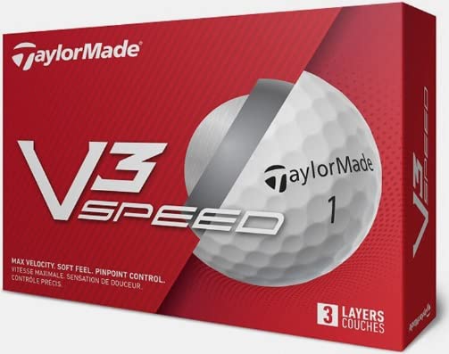 Amazon.co.jp: TaylorMade V3 SPEED Speed Golf Balls, White, Dozen