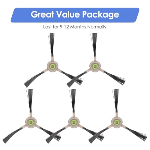 Image of (5 Pack) M210 Replacement Side Brushes Compatible With Lefant M210B, M213S, M210S, M210, M213, M210 Pro, M210P, OKP Life K2, K3, K3A, K4, K5, Robotic Vacuum Cleaner, Side Brush Kit, Accessories Kit