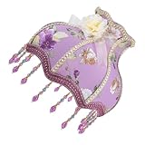 Abat-jour de lampe de bureau : cet abat-jour en dentelle romantique crée une atmosphère romantique avec son design de style princesse française, abat-jour