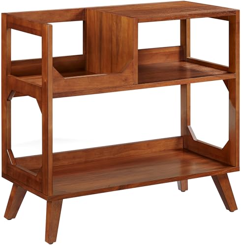 Crosley Furniture Asheville Mid-Century Modern Media Console Record Player Stand, Storage for Vinyl Records, Medium, Walnut by Crosley Furniture - Image 9