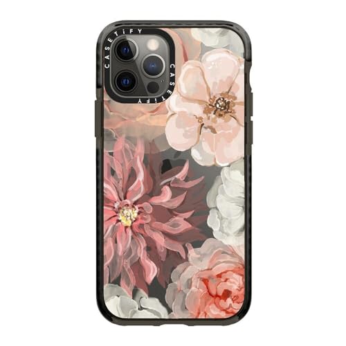 CASETiFY �C���p�N�g�P�[�X iPhone 12 Pro - Pretty Blush - �N���A �u���b�N