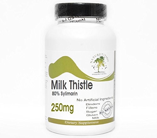 Milk Thistle Standardized Extract 250mg 80% Sylimarin ~ 200 Capsules - No Additives ~ Naturetition Supplements