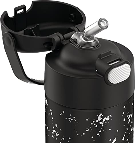 THERMOS Funtainer Garrafa de canudo infantil de aço inoxidável isolada a vácuo de 355 ml, espaço