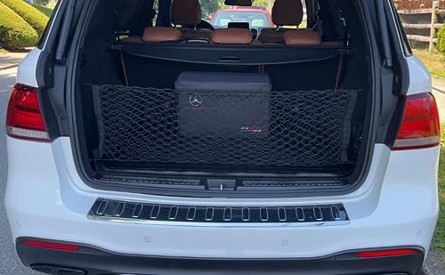 EACCESSORIES EA Trunk Organizer Cargo Net for Mercedes-Benz GLE350 450 AMG 2016-2019 – Envelope Style Cargo Net for SUV-Premium Mesh Car Trunk Organizer Vehicle Carrier Storage–Compatible with GLE350