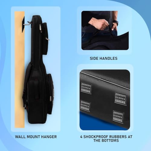 Image of True Cult Acoustic Guitar Bag /Cover with Foam Padding (Black) Strong and Durable for Multiple Sizes and Shapes Folk /Classical Guitars 38 inch, 39 inch, 40 inch, 41 inch (Sun-Flower)