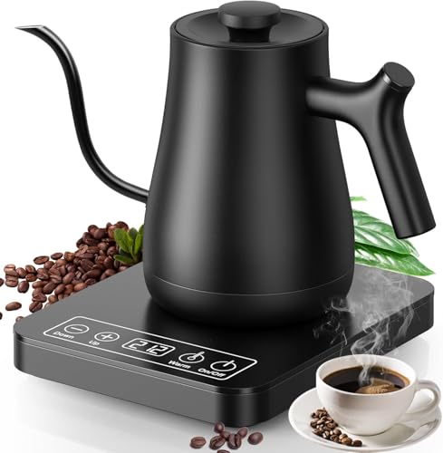 Gooseneck Electric Kettle with Temperature Control Large LCD Screen Quick Boiling Anti-Dry Protection Stainless Steel Interior 4-Hour Keep Warm Function Ideal for Coffee & Tea Brewing