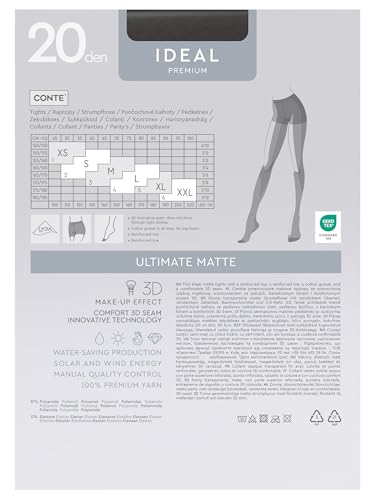 Image of Conte Tights Classic Matt Sheer Pantyhose with Control Top Ideal 20 den