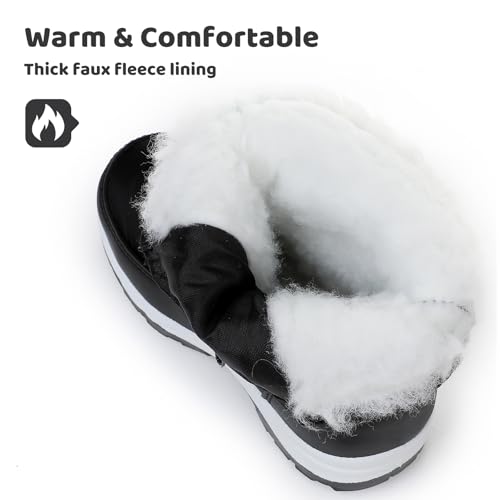 Apakowa Kid's Girls Cold Weather Snow Boots (Toddler/Little Kid)4