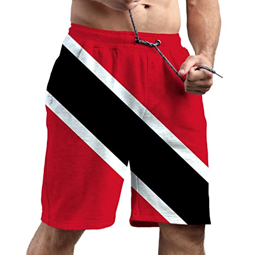 NHJMH Mens Swim Trunks Men Quick Dry Swim Short with Pockets Trinidad and Tobago Flag Board Beach Shorts3