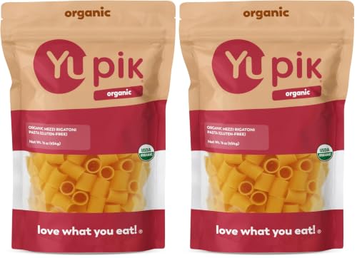 Yupik Organic Mezzi Rigatoni Pasta 16 oz (1 lb), Non-GMO, USDA Certified, Gluten-Free & Egg-Free Pasta Made with Organic Corn & Rice Flour, Authentic Italian Taste (Pack of 2) image 5