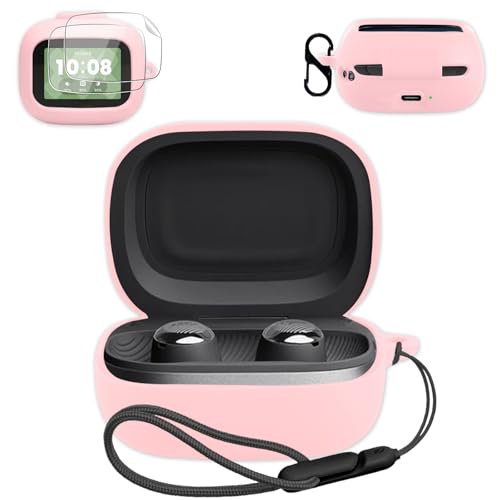 For JBL LIVE BUDS 4 �p �P�[�X �J�o�[ +2���t�B���� �yNOUKAJU�z ���C�����X �C���[�z�� �V���R�� �ی�P�[�X �i�J���r�i�t��+�X�g���b�v�t�� �j �����h�~ �L�Y�h�~ �ϏՌ� �����[�d�\ �h�� �h�o (�s���N)