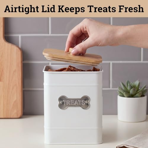 Dog Treat Container Airtight, 6"W x 8"H, Powder Coated, 12 Cup Capacity by HB Design Co. - Used condition - Image 3