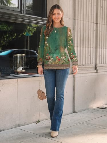 Image of AUTOMET Womens Long Sleeve Shirts Fall Blouses Tops Business Casual Outfits