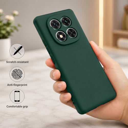 Image of Back Cover Compatible with Mi Redmi Note 15 Pro 5G | Full Camera Protection | Premium Liquid Silicon Case | Flexible Bumper Case for Mi Redmi Note 15 Pro 5G (Green)