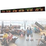 NENANGO Orologio Mondiale Per 6 Città, Orologio Del Fuso Orario Dell'hotel, Nome Della Città Verde/ora Rossa, Per Aeroporti Internazionali, Imprese Multinazionali