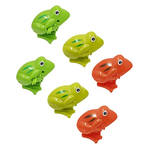 ERINGOGO 6Pcs Clockwork Frog for Funny Animal Plaything Safe Design Easy to Use Jumping Action Random Color Selection for Birthday Party Favors Random Color