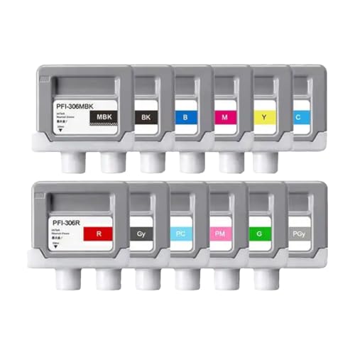 Encre d'imprimante PFI-306PM Red aux nuances fidèles pour traceur iPF8400