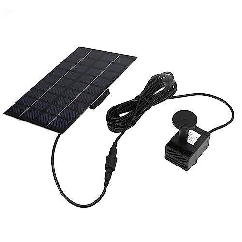 Kit de Bomba de Agua Solar de 9V y 1,8 W, Fácil Montaje, Bomba Solar de Malla Antiobstrucción para Estanque con Boquillas para Decoración de Piscinas y Jardines