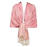 【Schal Damen Winter】Damen Shawl hat eine klassische und elegante Musterstruktur, Quastendekoration, ist beidseitig schön und modisch und eignet sich für mehrere Jahreszeiten im Frühling, Herbst und Winter.
