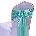 Produktbild Satin-Stuhl-Schleifen, 17 x 275 cm, für Hochzeit, Empfang, Bankett, Dekoration, #01 Aqua