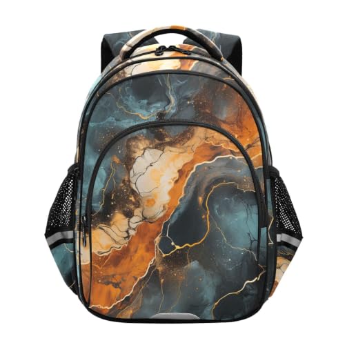 Sac à dos enfant 3-12 ans au motif tourbillons abstraits enflammés pour l'école